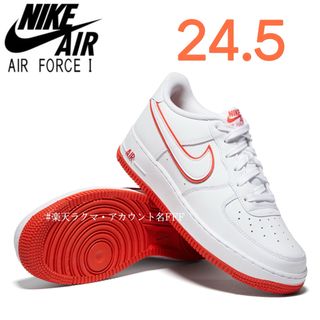 NIKE - 【新品24.5cm】NIKE エアフォース１GS ホワイト/レッド