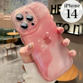 ピンク iPhoneケース iPhone14 ケース スマホケース マーブル柄(iPhoneケース)