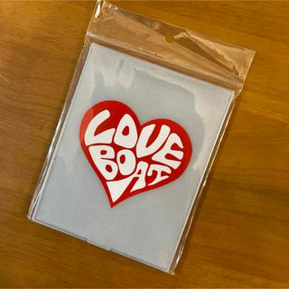 LOVE BOAT - 新品　LOVE BOAT ハートロゴ　フロストスクエアミラー　グリッターシルバー