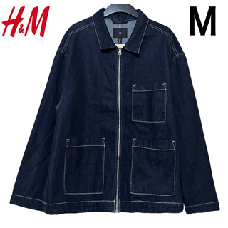 新品 H&M デニムジャケット インディゴブルー M