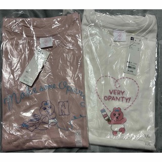 完売品 2枚セット　おぱんちゅうさぎGUコラボ　グラフィックTシャツXXLサイズ(Tシャツ(半袖/袖なし))