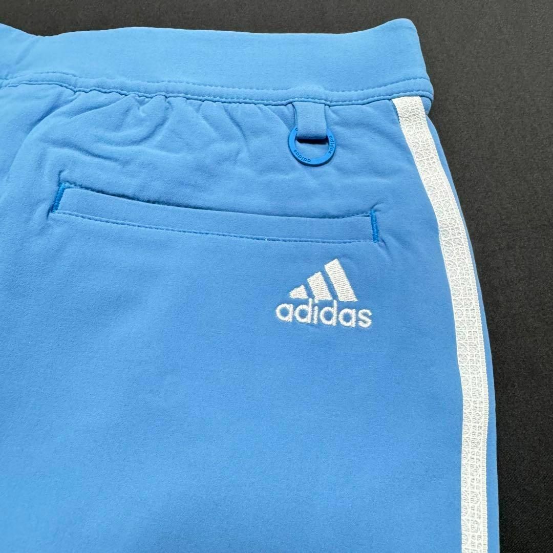 adidas(アディダス)のアディダス　スリーストライプススカート　レディース　Sサイズ ブルー スポーツ/アウトドアのゴルフ(ウエア)の商品写真