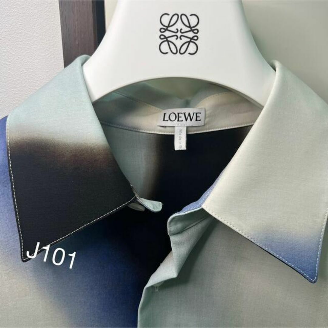 LOEWE - ロエベ LOEWE シリコンメランジシャツ(ウール)の通販 LOEWE - ロエベ LOEWE シリコンメランジシャツ(ウール)の通販