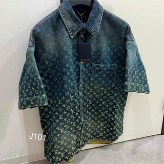 ルイヴィトン(LOUIS VUITTON)のルイヴィトン レインボーモノグラムショートスリーブデニムシャツ L(シャツ)