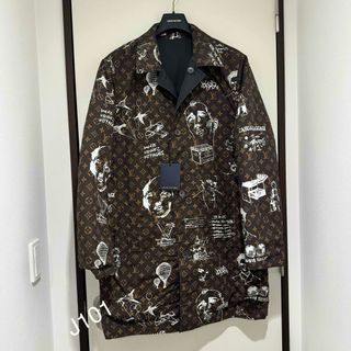 ルイヴィトン(LOUIS VUITTON)のルイヴィトン シングルブレステッドリバーシブルテクニカルコットンコート(ステンカラーコート)