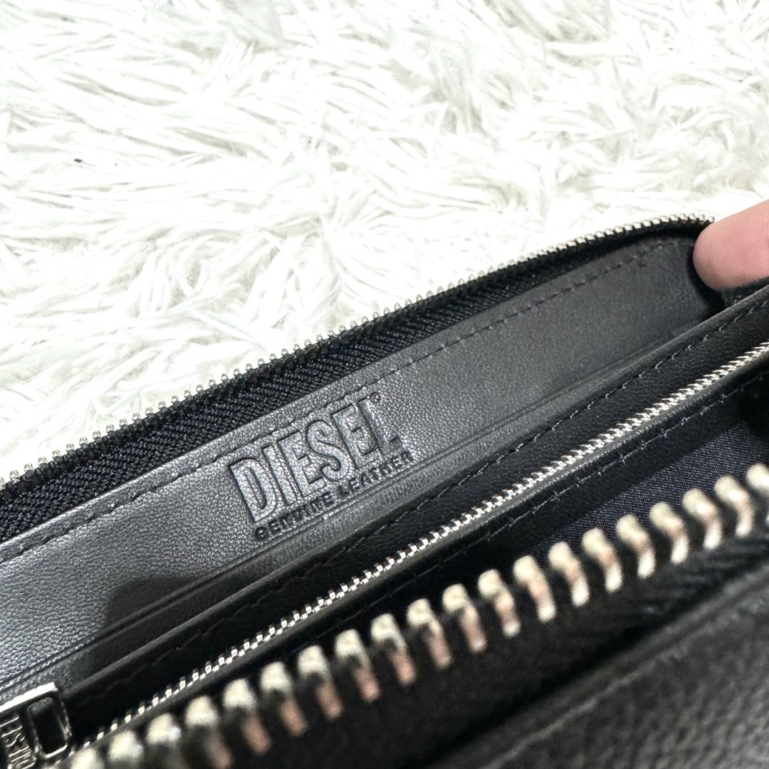 新品未使用　DIESEL ディーゼル ラウンドファスナー 長財布　ロゴ レザー