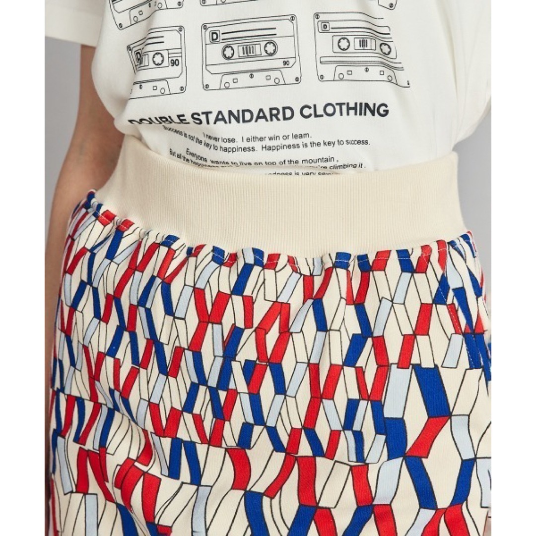 DOUBLE STANDARD CLOTHING(ダブルスタンダードクロージング)の【完売品】パネル幾何学スウェットスカート ダブルスタンダードクロージング レディースのスカート(ミニスカート)の商品写真