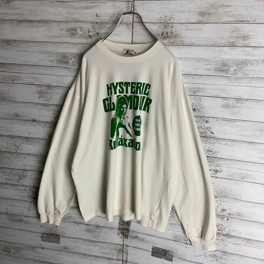 HYSTERIC GLAMOUR(ヒステリックグラマー)の9216【希少XLサイズ】ヒステリックグラマー☆ヒスガール人気ロングtシャツ メンズのトップス(Tシャツ/カットソー(七分/長袖))の商品写真