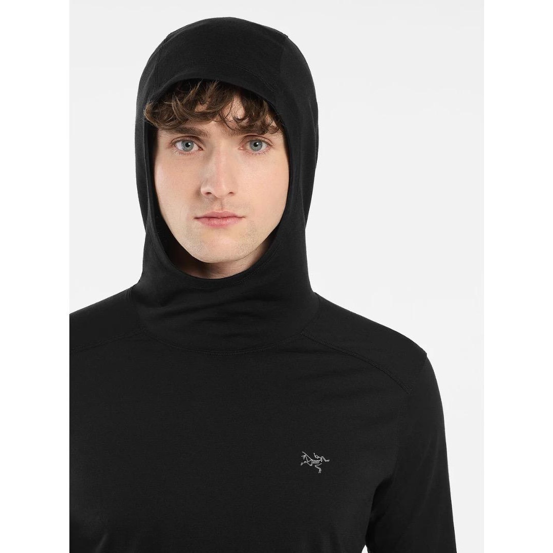 ARC'TERYX(アークテリクス)のARC'TERYX Ionia Merino Wool Hoody Black メンズのトップス(Tシャツ/カットソー(七分/長袖))の商品写真