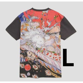 グラニフ(Design Tshirts Store graniph)のLサイズ　天野喜孝　海辺の少女　バックプリントTシャツ　グラニフ(Tシャツ/カットソー(半袖/袖なし))