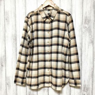 ユニクロ(UNIQLO)のUNIQLO ユニクロ (L)　フランネルチェックシャツ　ブラウス(シャツ/ブラウス(長袖/七分))