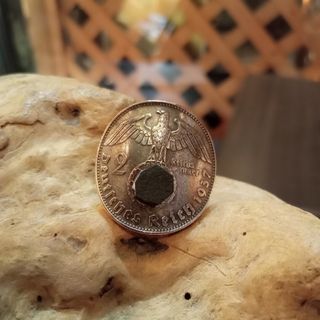 ドイツ銀貨2マルク1937年リング指輪23号シルバー925,600,コインリング(リング(指輪))