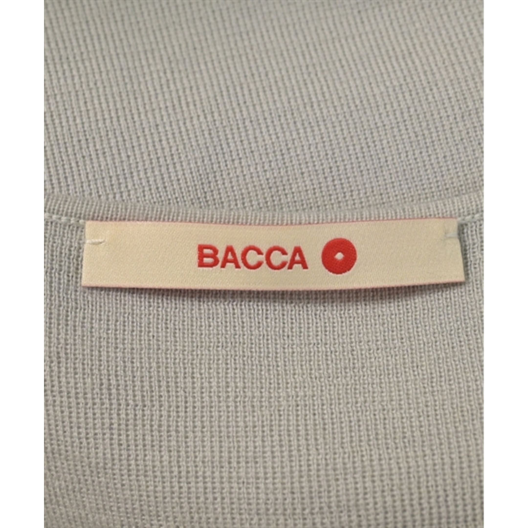 BACCA(バッカ)のBACCA バッカ ニット・セーター S/S カーキxライトグレー 【古着】【中古】 レディースのトップス(ニット/セーター)の商品写真