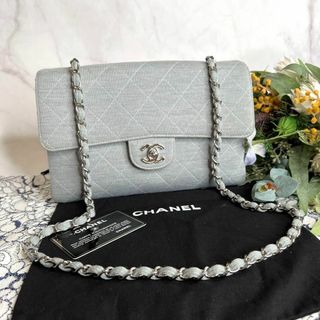 シャネル(CHANEL)のCHANEL シャネル【美品】 コットン マトラッセ チェーンショルダーバッグ(ショルダーバッグ)