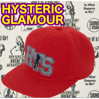 HYSTERIC GLAMOUR - 新品　ヒステリックグラマー　レタリングロゴワッペンキャップ　レッド　赤