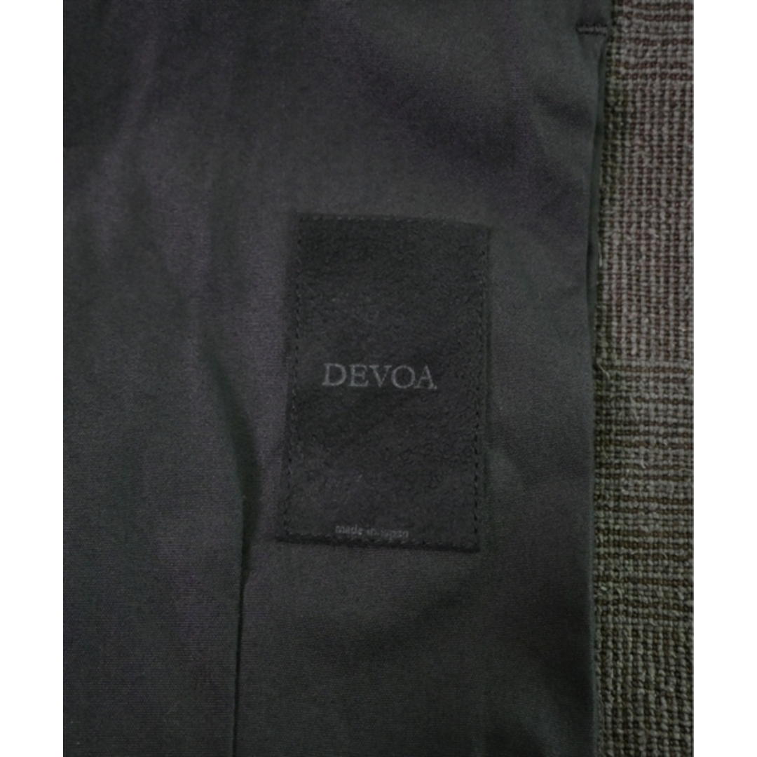 DEVOA(デヴォア)のDEVOA デヴォア ジャケット 48(L位) グレーx茶(チェック) 【古着】【中古】 メンズのジャケット/アウター(その他)の商品写真