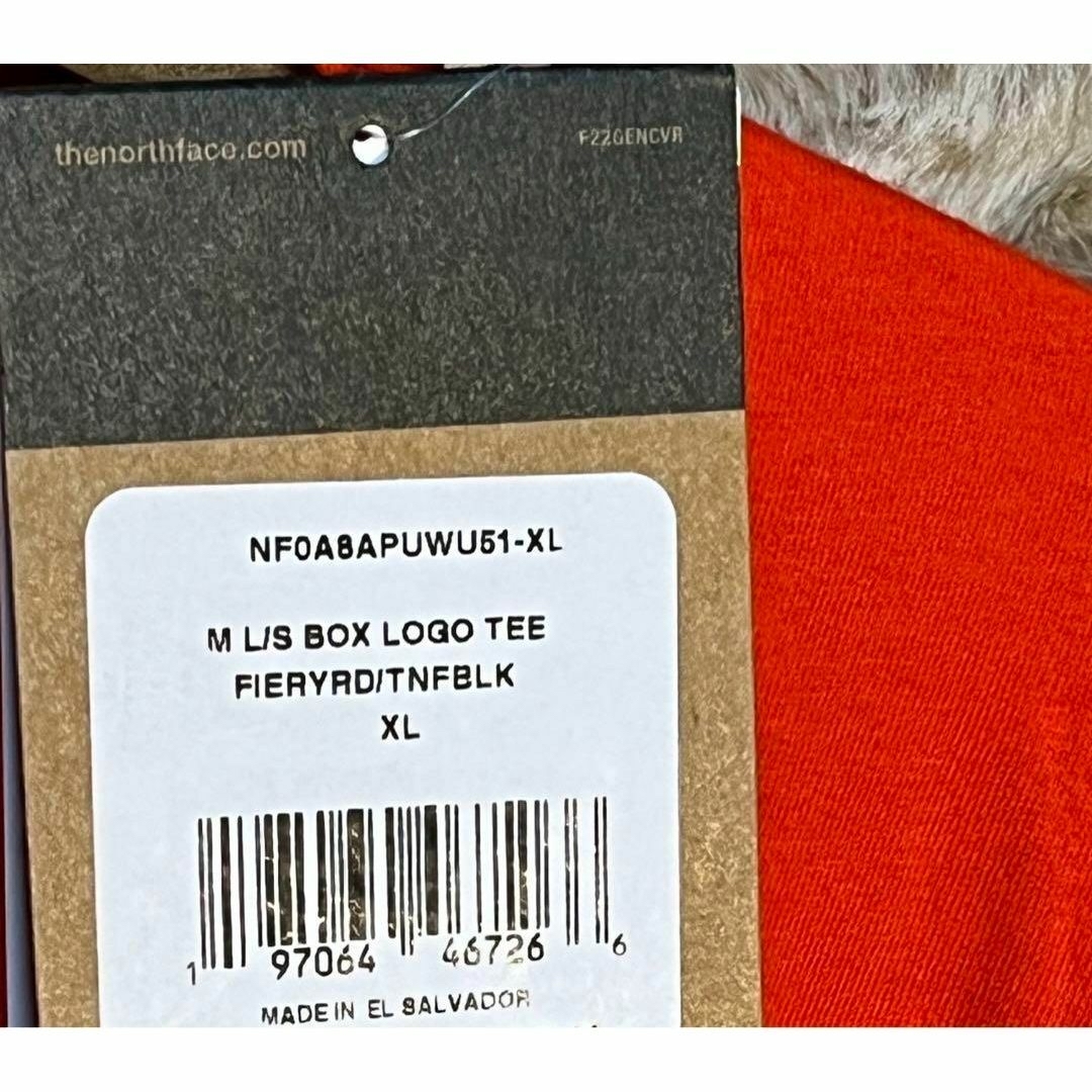 THE NORTH FACE ザノースフェイス ロンT レッド系　XLサイズ メンズのトップス(Tシャツ/カットソー(七分/長袖))の商品写真