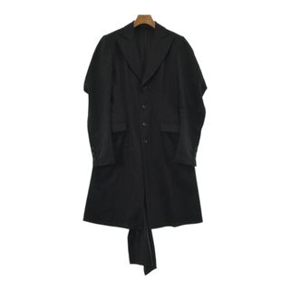 ヨウジヤマモト(Yohji Yamamoto)のYOHJI YAMAMOTO ステンカラーコート 1(XS位) 黒 【古着】【中古】(その他)