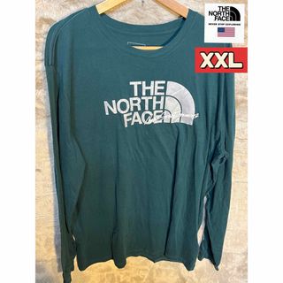 THE NORTH FACE ザノースフェイス ロンT グリーン系　XXLサイズ(Tシャツ/カットソー(七分/長袖))