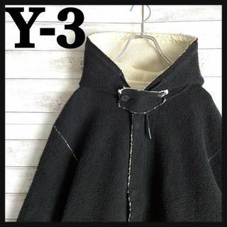 9343【刺繍ロゴあり】Y-3☆ワンポイントロゴ定番カラーフード付ジャケット美品