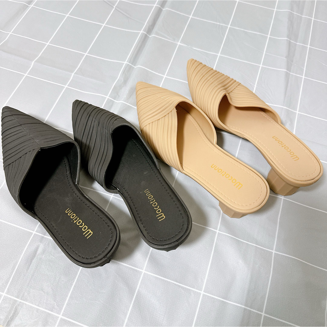 740 サンダル　ブラック　オシャレ　シンプル　春夏 レディースの靴/シューズ(サンダル)の商品写真
