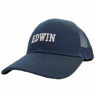 EDWIN エドウィン メッシュキャップ ヘリンボン 調節可能★ネイビー【新品】