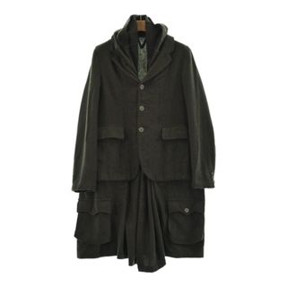 ブラックコムデギャルソン(BLACK COMME des GARCONS)のBLACK COMME des GARCONS コート（その他） XS カーキ 【古着】【中古】(その他)