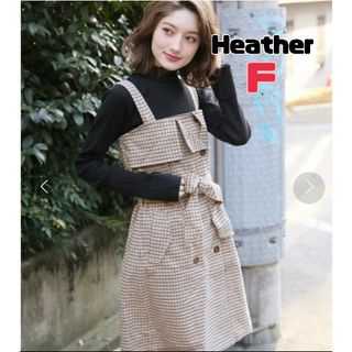 ヘザー(heather)のヘザー アソートトレンチジャンスカ 膝丈 スカート チェック柄 レトロ(ひざ丈ワンピース)