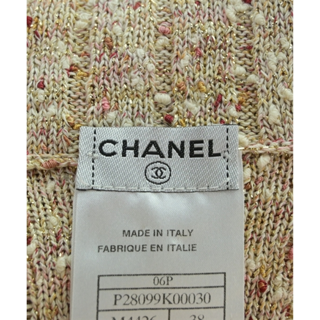 CHANEL(シャネル)のCHANEL カジュアルジャケット 38(S位) ベージュxピンク(ラメ) 【古着】【中古】 レディースのジャケット/アウター(テーラードジャケット)の商品写真