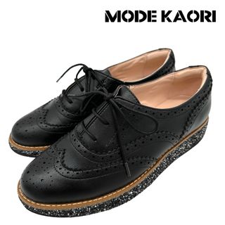 モードカオリ(MODE KAORI)の〈極美品〉MODE KAORI モードカオリ【22.5】厚底 レースアップ(ローファー/革靴)