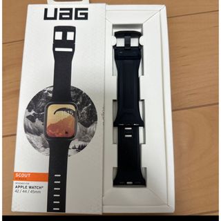 アップルウォッチ(Apple Watch)のUAG AppleWatch 42/44/45mm用バンド　ブラック(ラバーベルト)