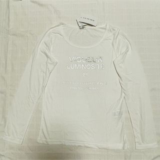 グラシア(GLACIER)のGLACIER グラシア 英字 Tシャツ M 薄手 長袖 シンプル ホワイト 白(Tシャツ(半袖/袖なし))