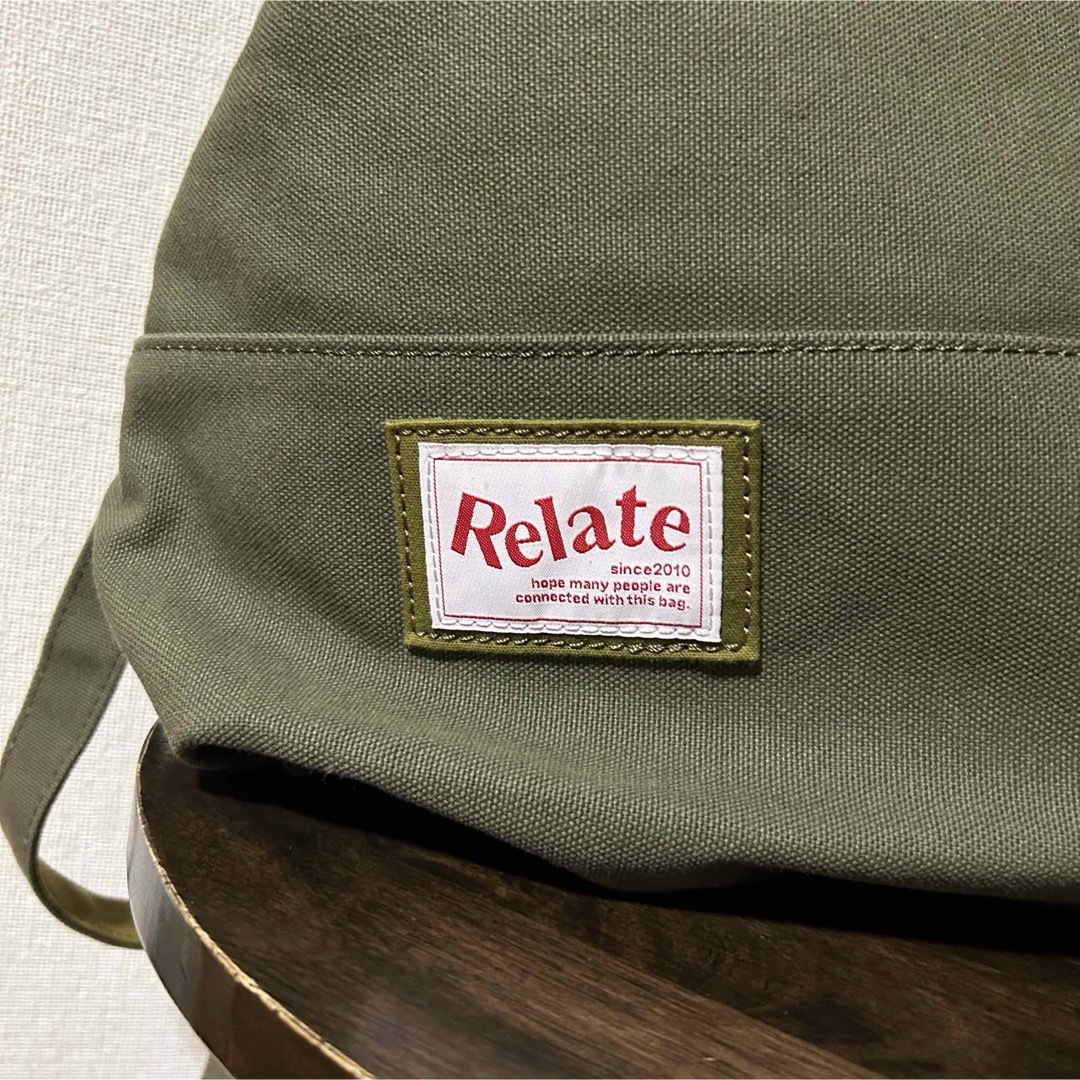 RELATE(リレート)のRelate リレート 中古古着リュックバックパック オリーブ メンズレディース レディースのバッグ(リュック/バックパック)の商品写真