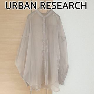 SENSE OF PLACE by URBAN RESEARCH - URBAN RESEARCH アーバンリサーチ 長袖ブラウス　ベージュ　シアー