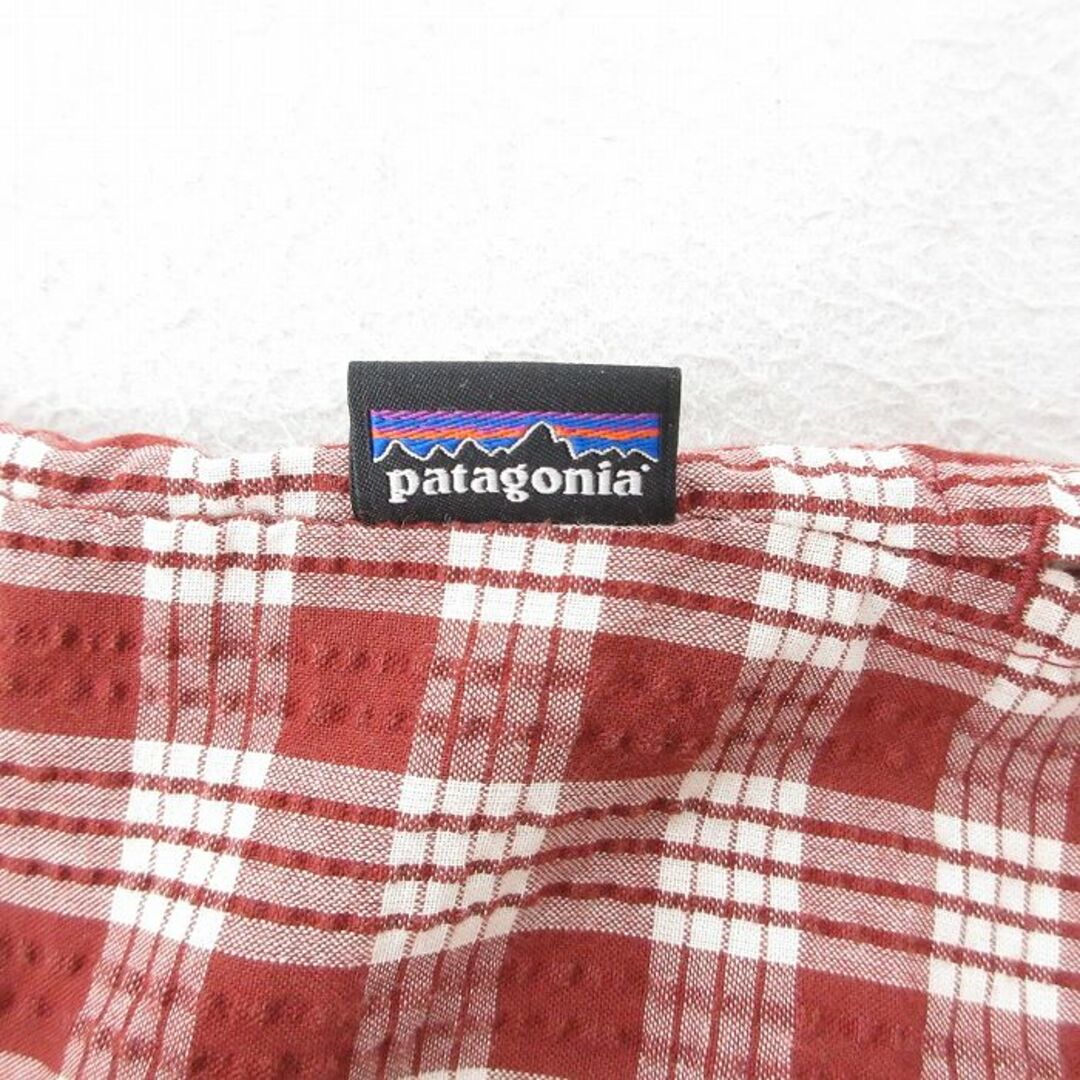 patagonia(パタゴニア)のXL★古着 パタゴニア patagonia 半袖 シャツ メンズ シアサッカー エンジ系他 チェック 24mar29 中古 トップス メンズのトップス(シャツ)の商品写真