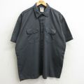 XL★古着 ディッキーズ Dickies 半袖 ワーク シャツ メンズ 大きい…