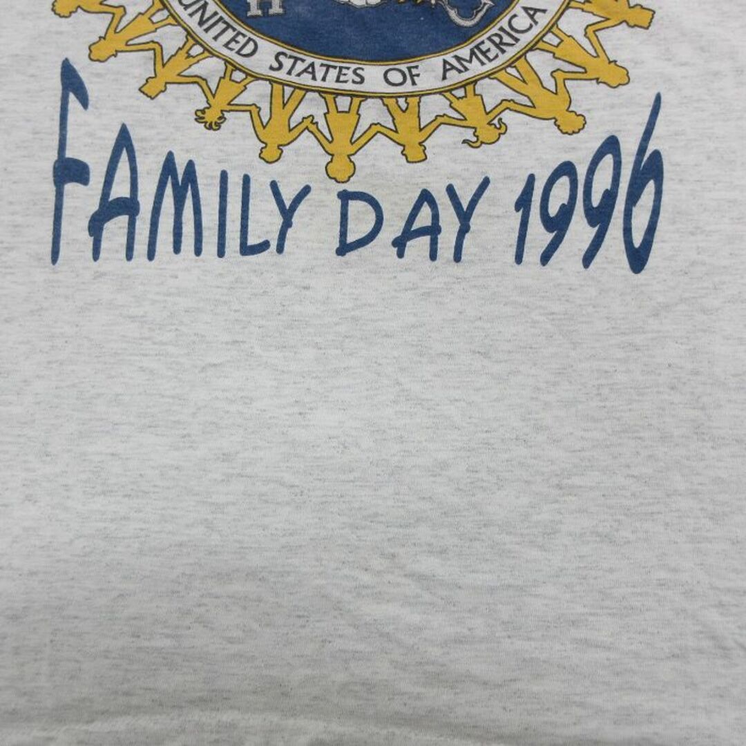 XL★古着 オニータ ONEITA 半袖 ビンテージ Tシャツ メンズ 90年代 90s FAMILY ワシ 大きいサイズ コットン クルーネック 薄グレー 霜降り 24mar29 中古 メンズのトップス(Tシャツ/カットソー(半袖/袖なし))の商品写真