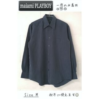 プレイボーイ(PLAYBOY)の✅maiami PLAYBOY✨秋冬*ブルー*Ｍサイズ*長袖シャツ✨(シャツ)