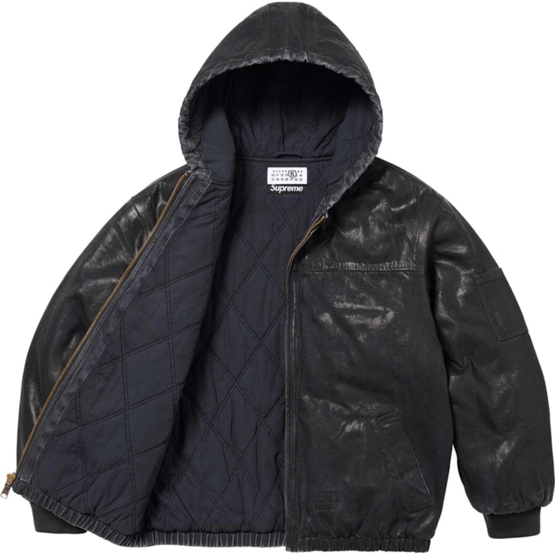 Supreme(シュプリーム)のMM6 Maison Margiela Foil Work Jacket黒M メンズのジャケット/アウター(Gジャン/デニムジャケット)の商品写真