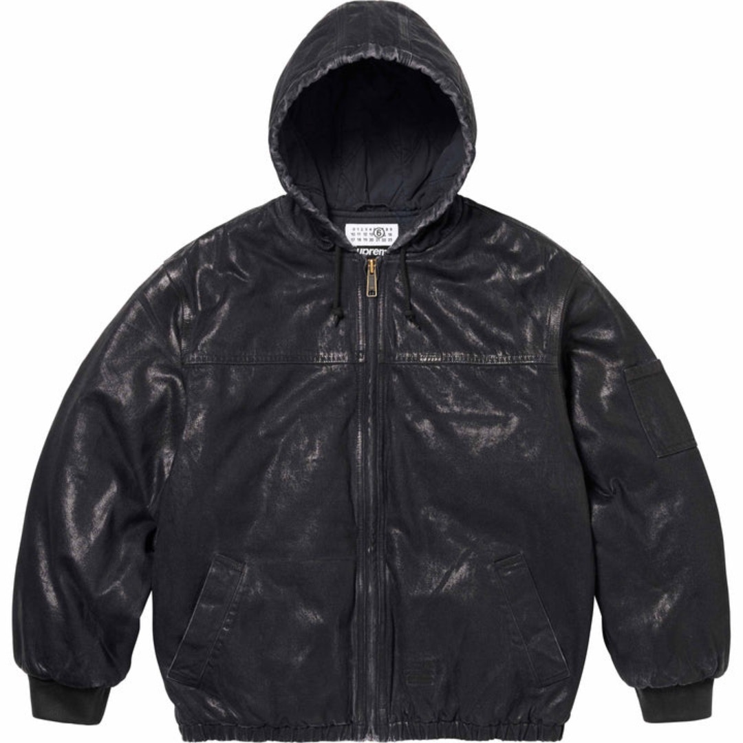 Supreme(シュプリーム)のMM6 Maison Margiela Foil Work Jacket黒M メンズのジャケット/アウター(Gジャン/デニムジャケット)の商品写真