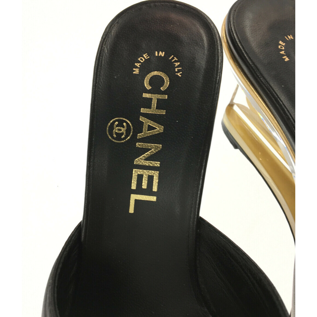 CHANEL(シャネル)のシャネル CHANEL オープントゥサンダル レディース 34 1/2 C レディースの靴/シューズ(サンダル)の商品写真