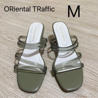 ORiental TRaffic - オリエンタルトラフィック　PVCストラップ　クリアヒールサンダル　グリーン　M