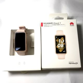 HUAWEI - HUAWAI BAND7  ローズゴールド交換ベルト付き