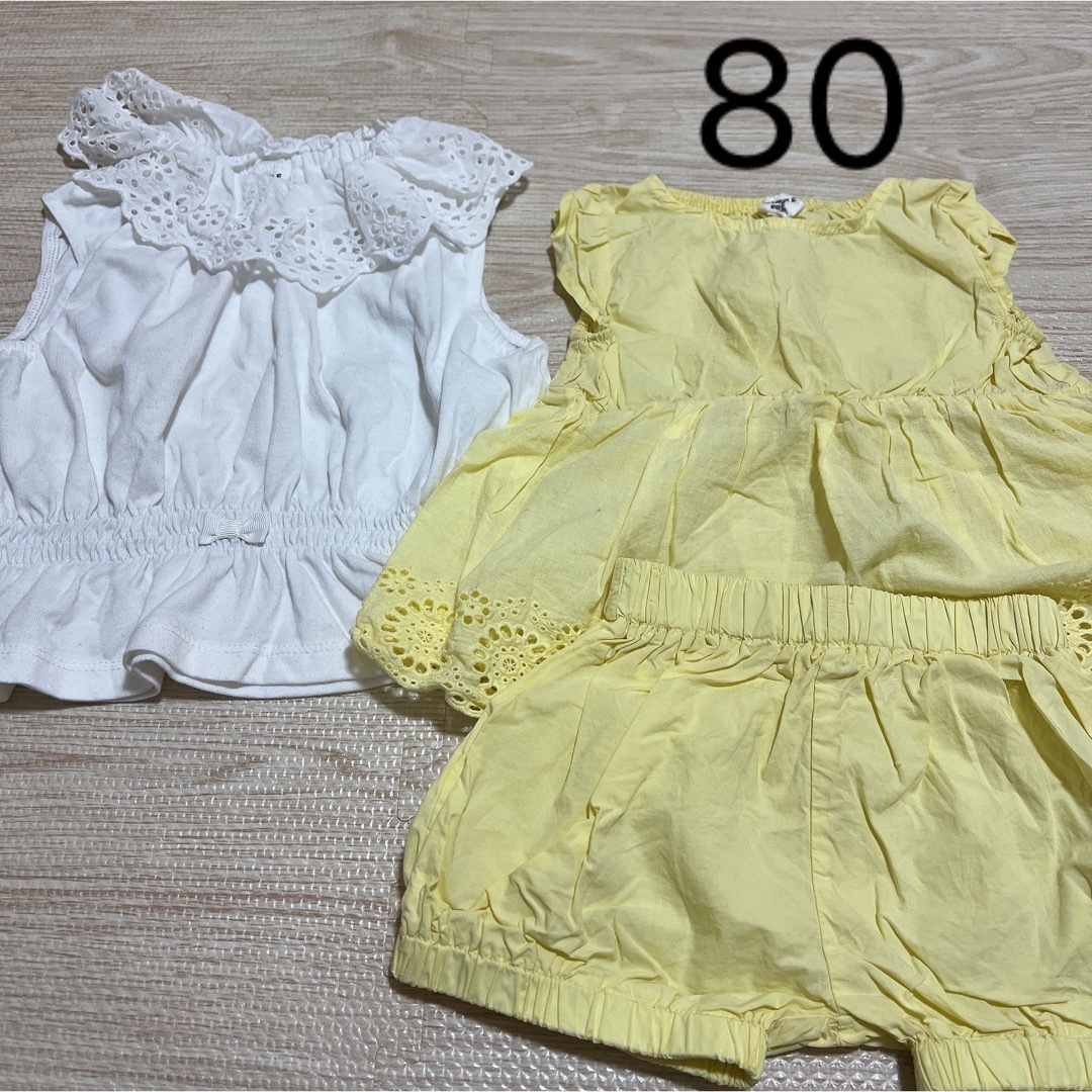 babyGAP(ベビーギャップ)の女の子　80 90まとめ売り　7点セット　夏服　子供服　ベビー服 キッズ/ベビー/マタニティのベビー服(~85cm)(Ｔシャツ)の商品写真