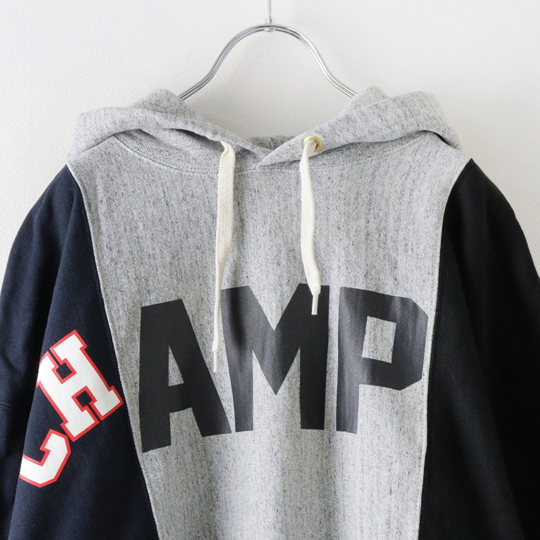 Champion(チャンピオン)のチャンピオン Champion Reverse Weave リバースウィーブ ドッキング パーカー S/ブラック ネイビー ロゴ【2400013790031】 レディースのトップス(パーカー)の商品写真