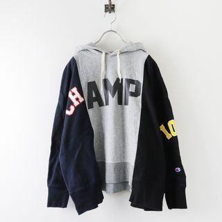 チャンピオン(Champion)のチャンピオン Champion Reverse Weave リバースウィーブ ドッキング パーカー S/ブラック ネイビー ロゴ【2400013790031】(パーカー)