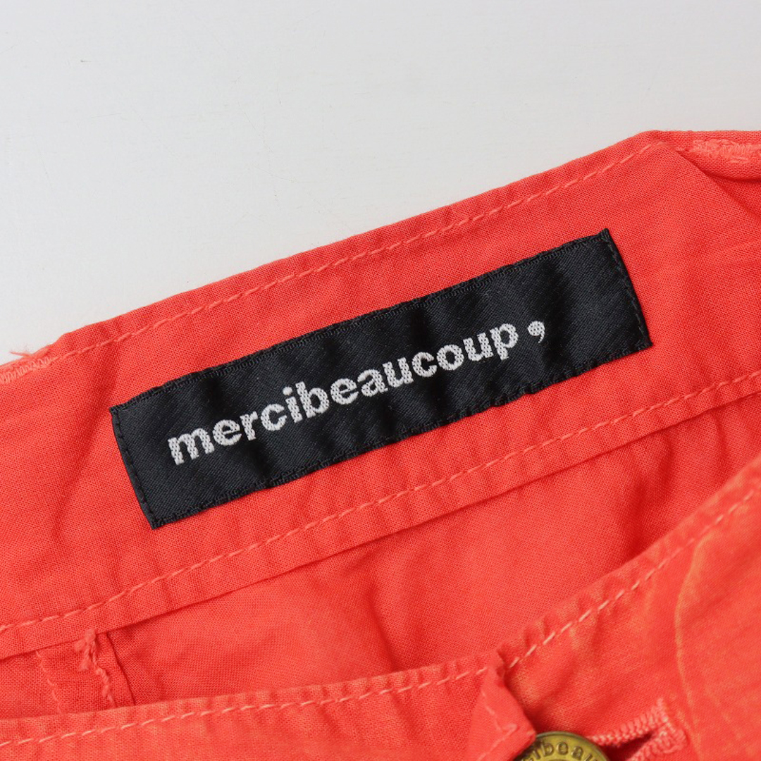 mercibeaucoup(メルシーボークー)のメルシーボークー  MERCIBEAUCOUP ダメージ加工 モチーフ ワイド クロップド パンツ 1/オレンジ ボトムス 【2400013792950】 レディースのパンツ(その他)の商品写真