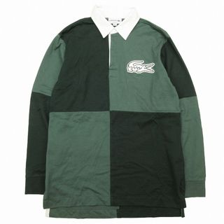 ラコステ(LACOSTE)のラコステ LACOSTE カラーブロック ラガーシャツ 長袖 配色切替 デカワニ(ポロシャツ)