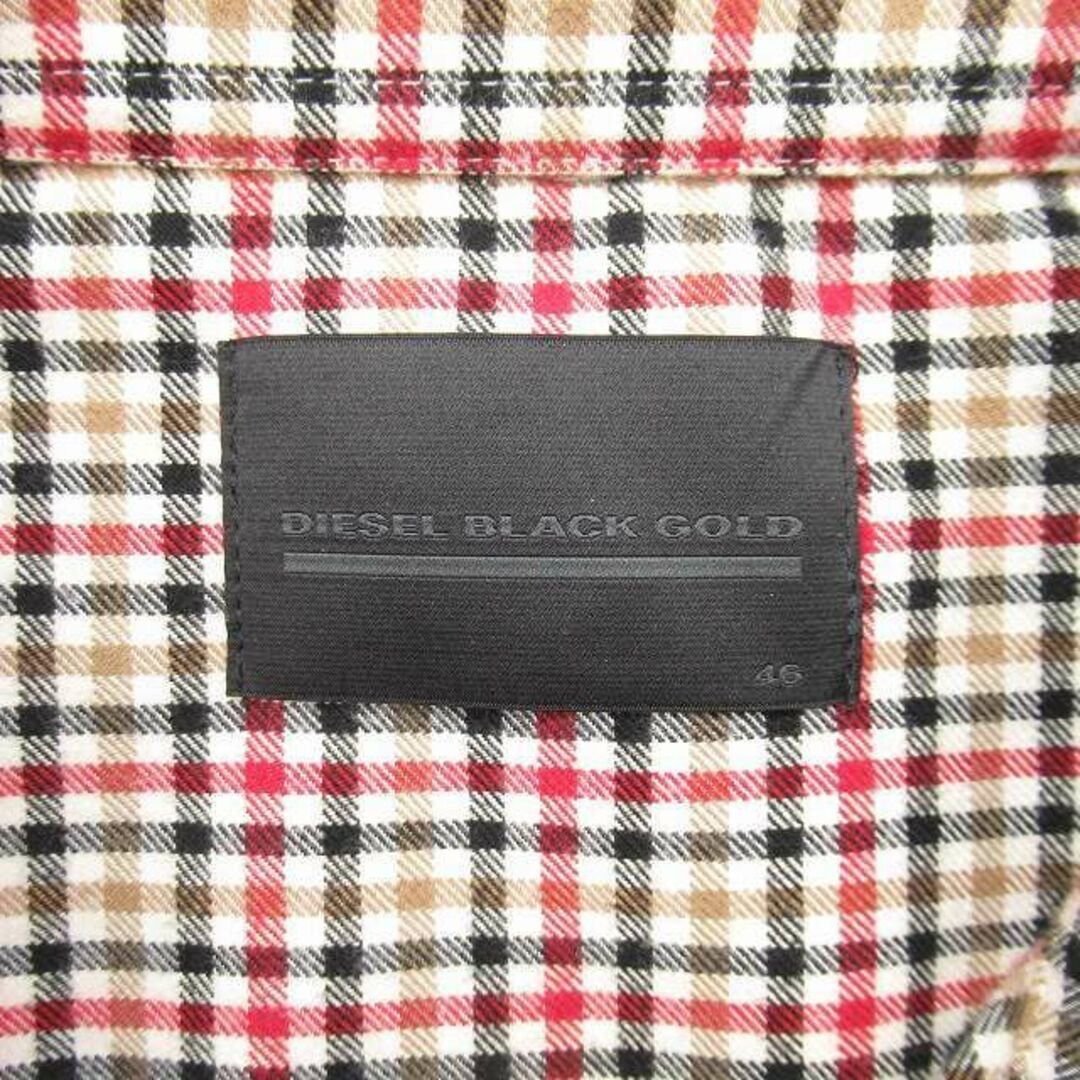 美品 20aw ディーゼルブラックゴールド チェック柄 シャツ パッチ /♪3 メンズのトップス(シャツ)の商品写真
