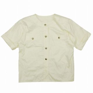 ジバンシィ(GIVENCHY)の美品 80s 90s ジバンシィ ヴィンテージ 金ボタン ブラウス 10(シャツ/ブラウス(半袖/袖なし))